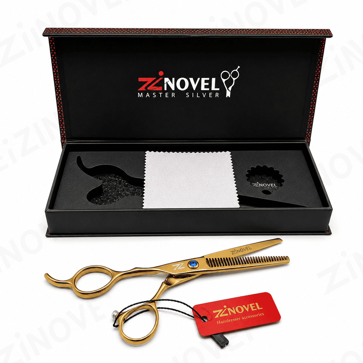 قیچی چپ دست پیتاژ طلایی کد Zi-183L زینوول Zinovel